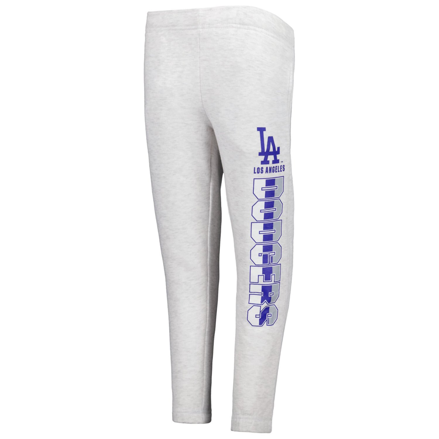 Youth Ash Los Angeles Dodgers Game Time Fleece Pants - view number 2