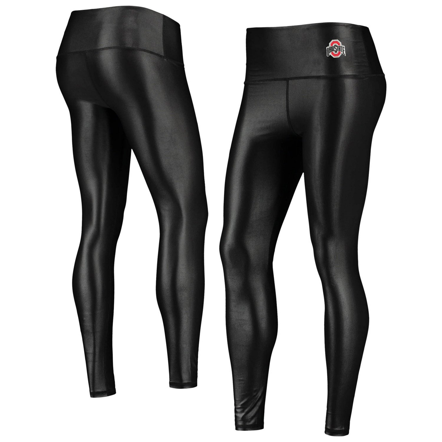 Women's ZooZatz Black Ohio State Buckeyes Shine Liquid Leggings