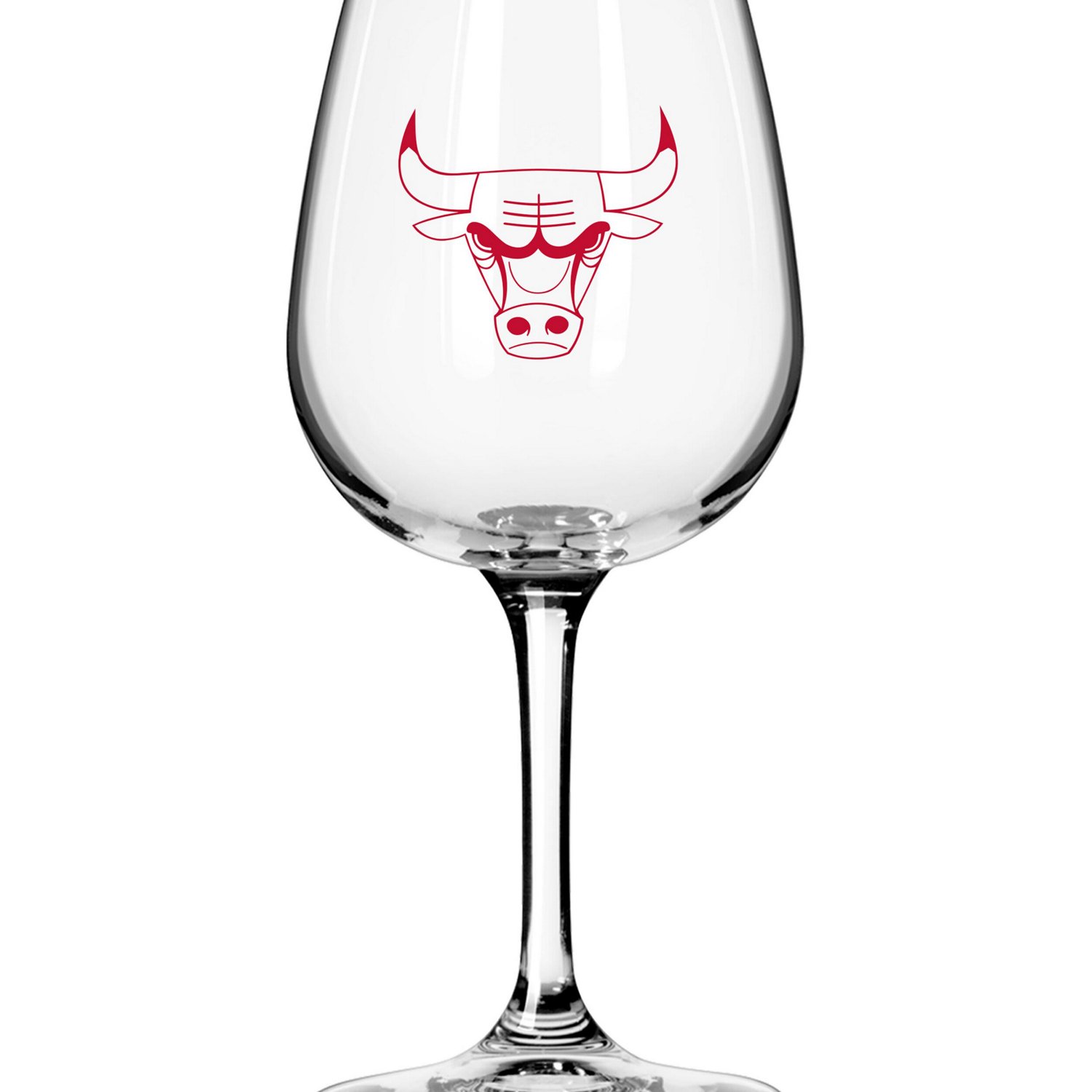 Chicago Bulls Logo 12oz Stemmed Wine Glass