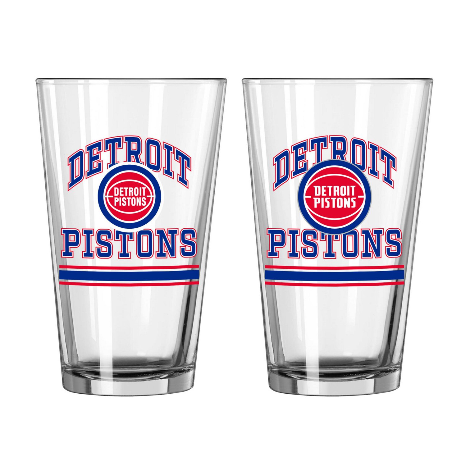 Detroit Pistons 16oz Pint Glass Two Pack