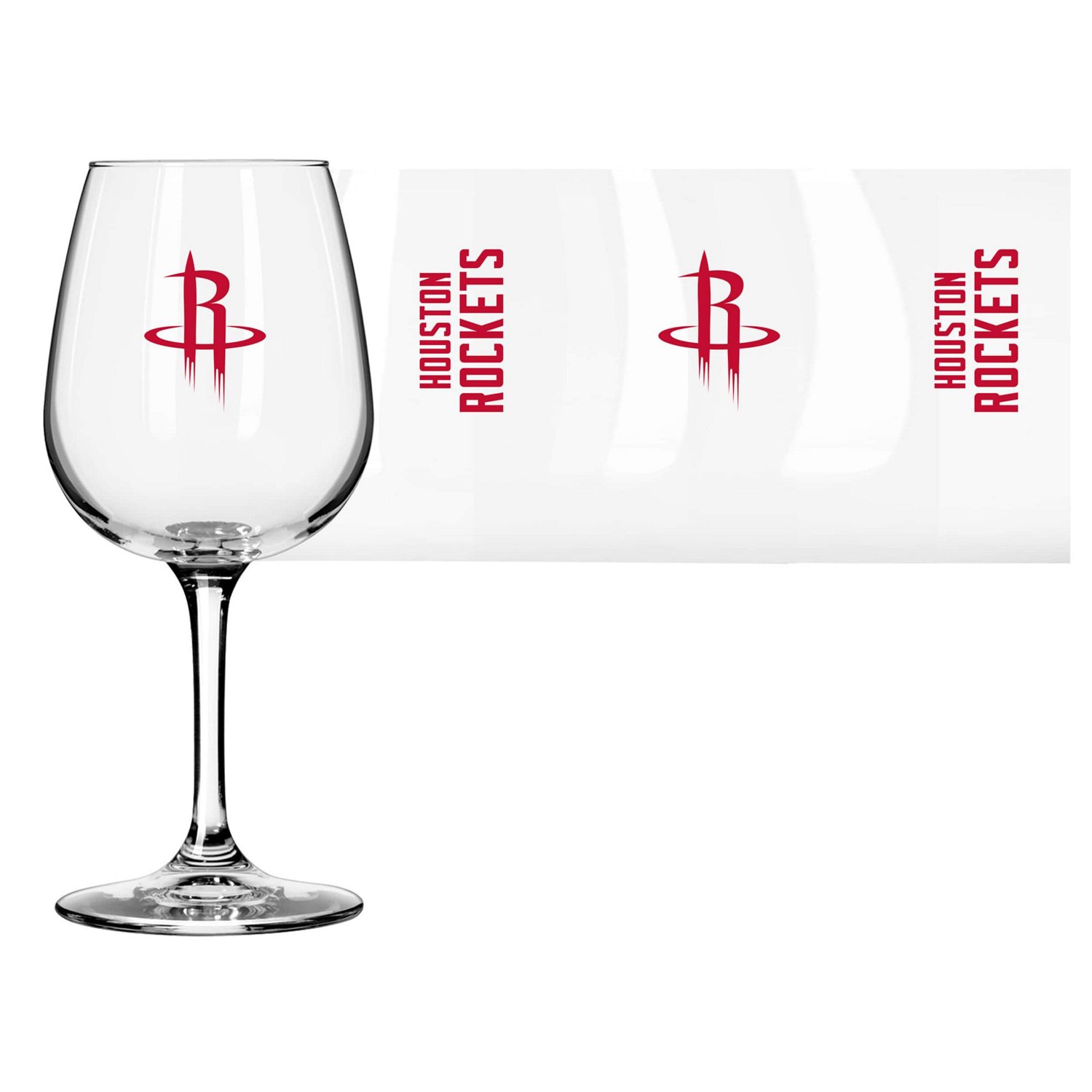 Houston Rockets Logo 12oz Stemmed Wine Glass - view number 2