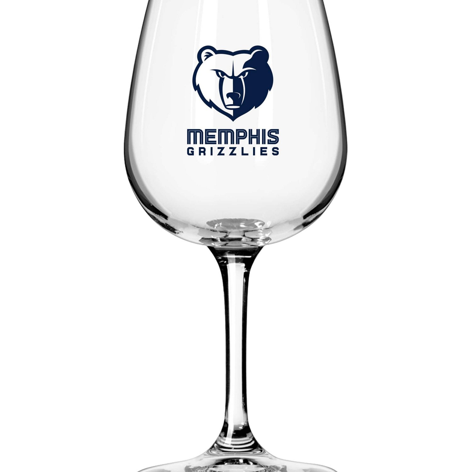 Memphis Grizzlies Logo 12oz Stemmed Wine Glass