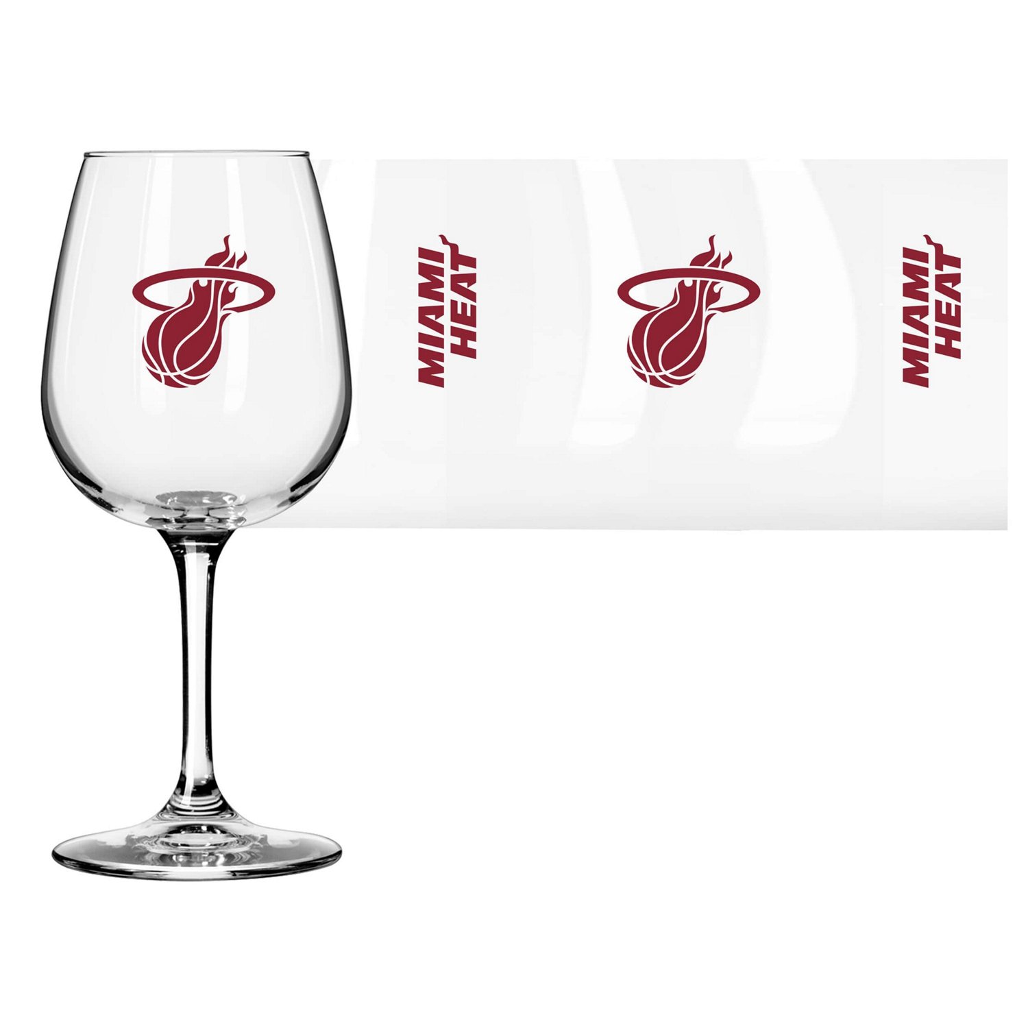 Miami Heat Logo 12oz Stemmed Wine Glass - view number 2