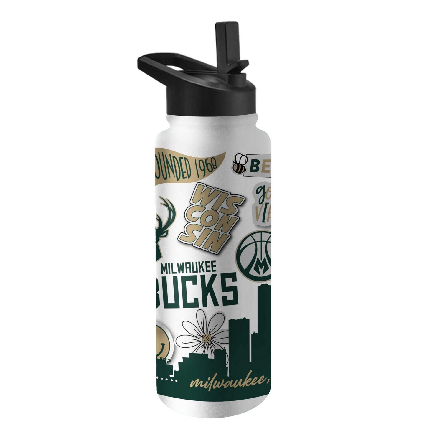 Milwaukee Bucks 34oz Native Quencher Bottle - view number 2