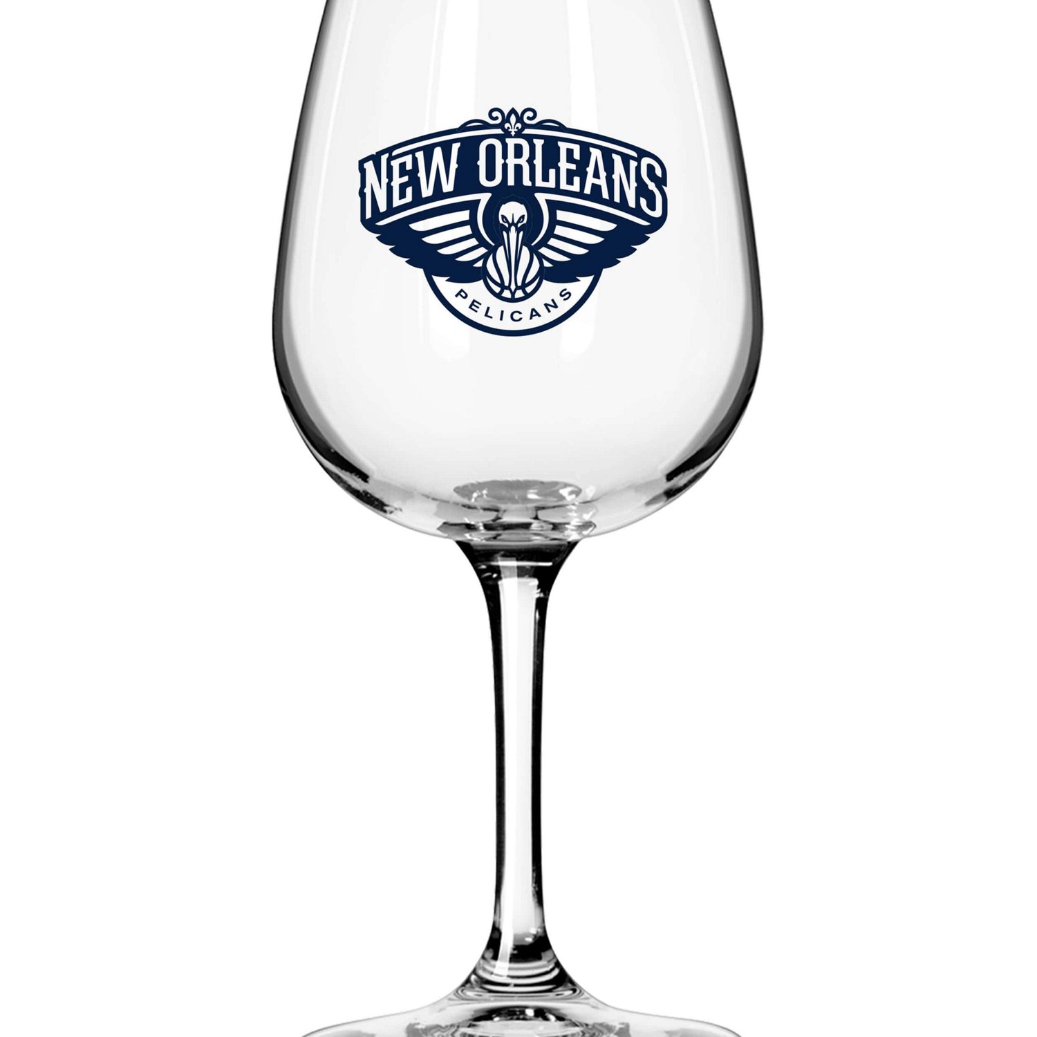 New Orleans Pelicans Logo 12oz Stemmed Wine Glass