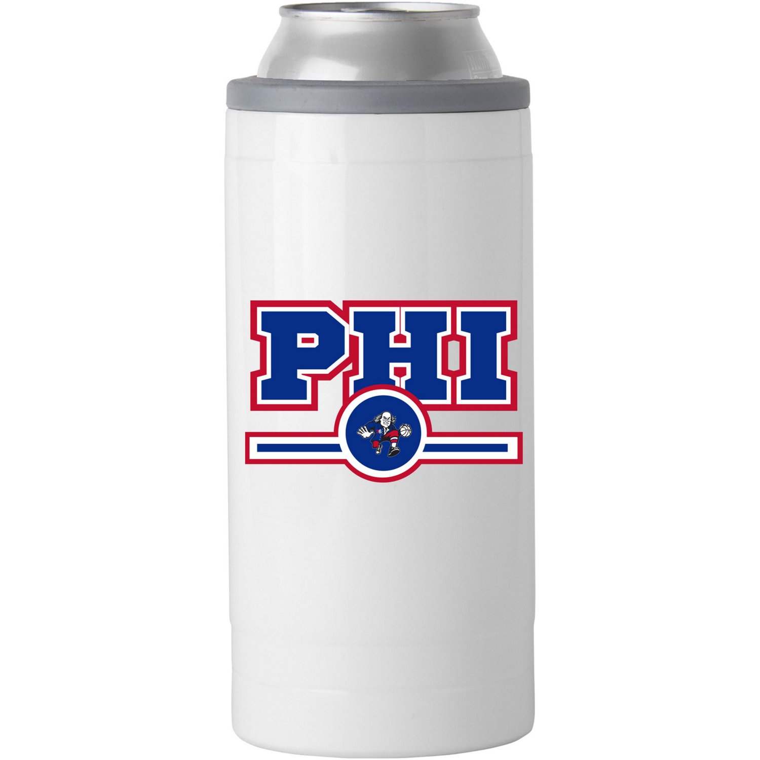 Philadelphia 76ers 12oz Letterman Slim Can Cooler