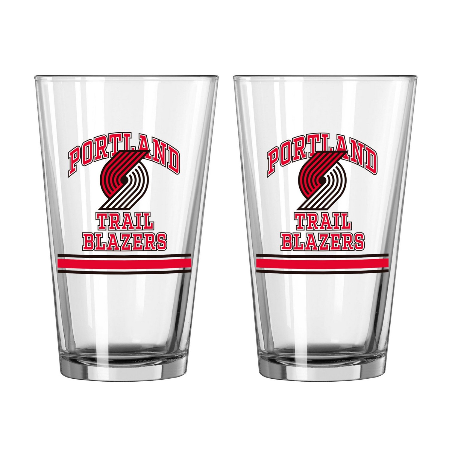 Portland Trail Blazers 16oz Pint Glass Two Pack