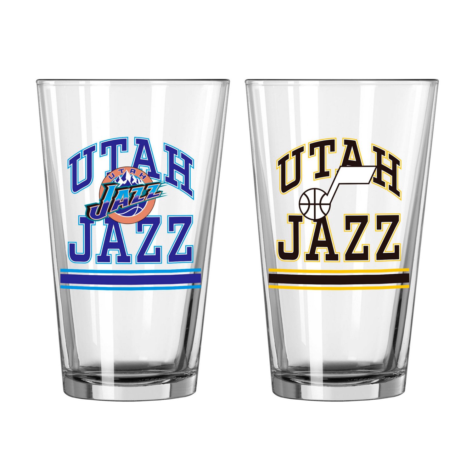 Utah Jazz 16oz Pint Glass Two Pack