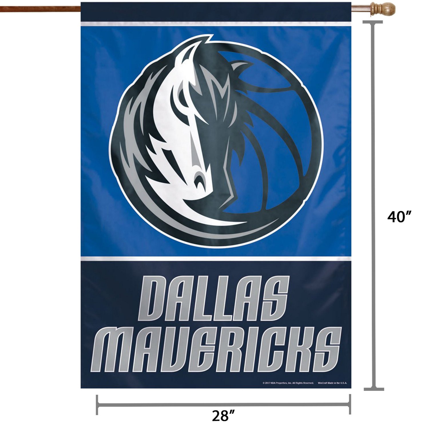 WinCraft Dallas Mavericks 28" x 40" Primary Logo Single-Sided Vertical Banner                                                    - view number 2