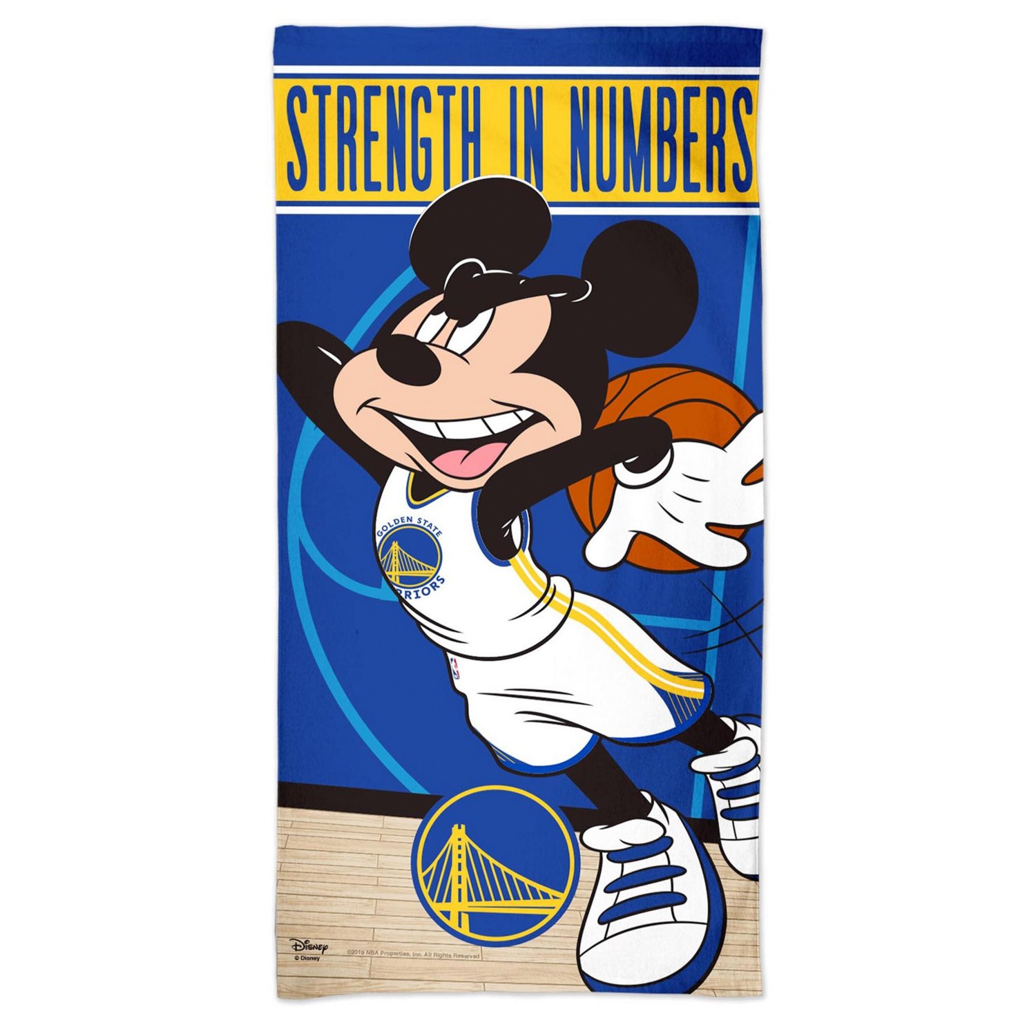 WinCraft Golden State Warriors 30 '' x 60 '' Team Disney Spectra Beach Towel                                                     - view number 1