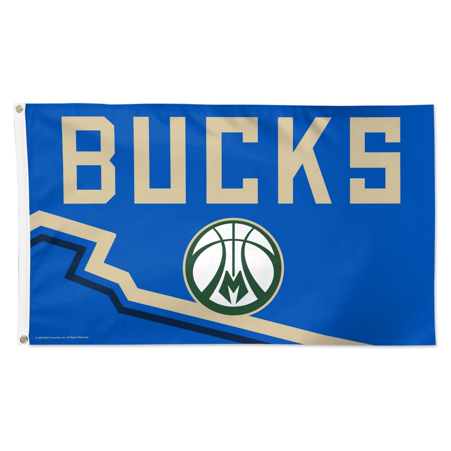 WinCraft Milwaukee Bucks 2024 25 City Edition One-Sided 3' x 5' Deluxe Flag