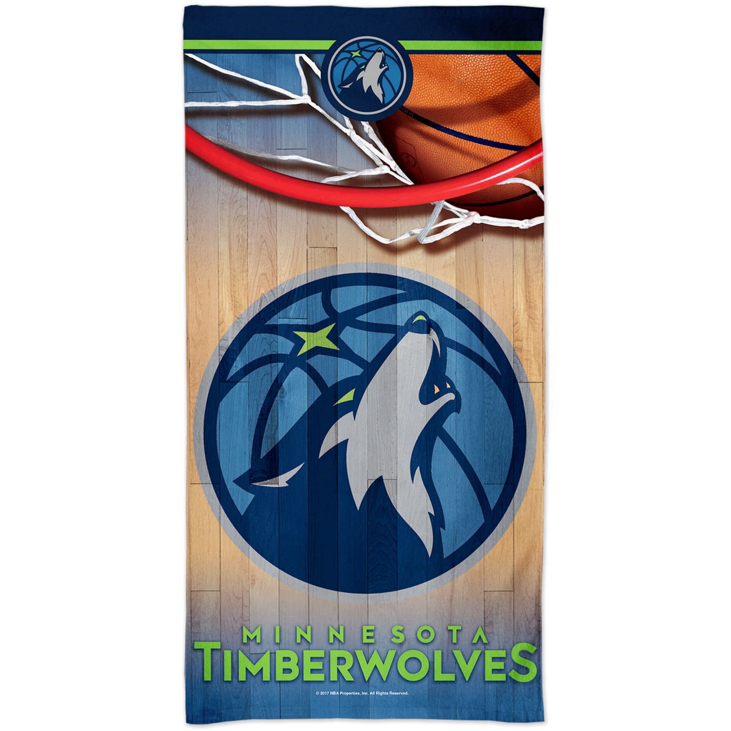 WinCraft Minnesota Timberwolves 30" x 60" Spectra Beach Towel                                                                    - view number 1
