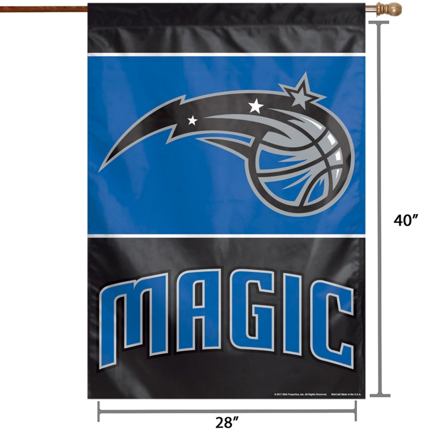 WinCraft Orlando Magic 28" x 40" Primary Logo Single-Sided Vertical Banner - view number 2
