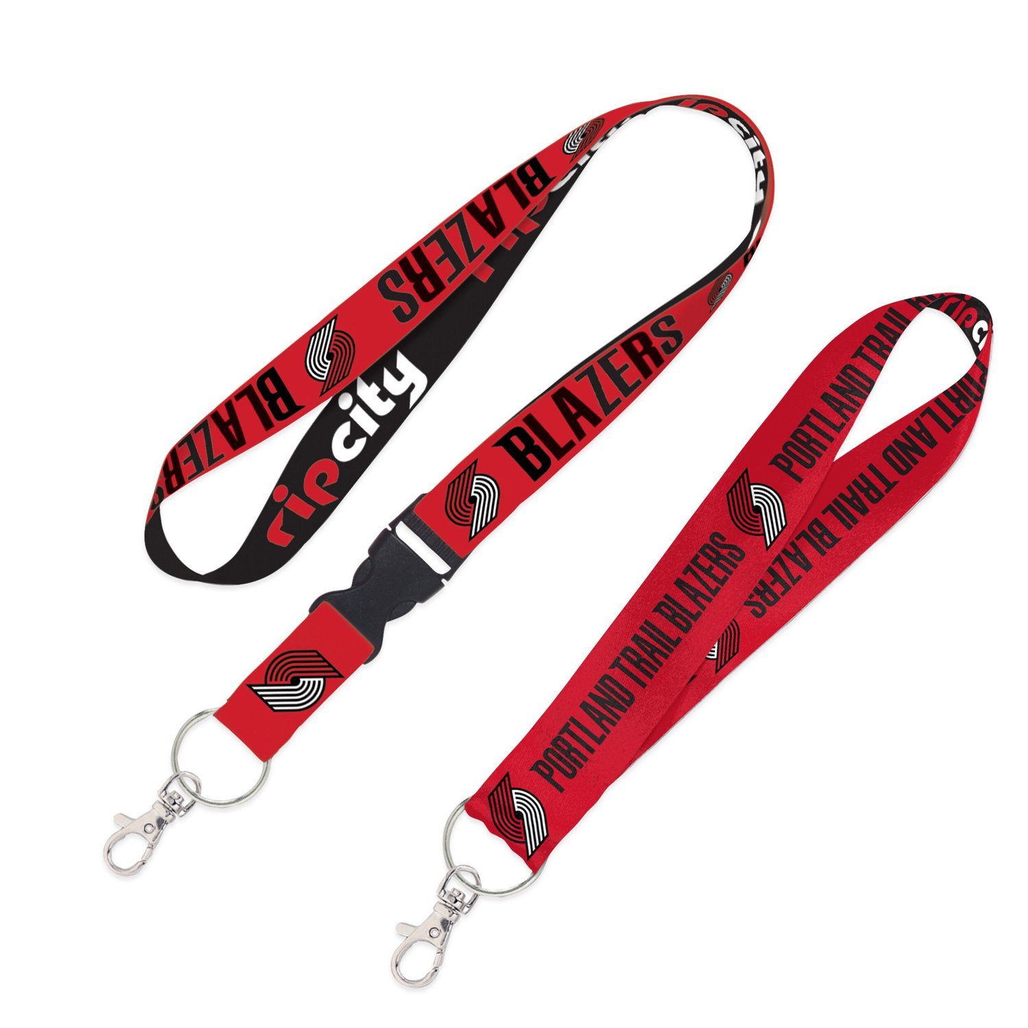 WinCraft Portland Trail Blazers 2-Pack Lanyard with Detachable Buckle  Key Strap Set