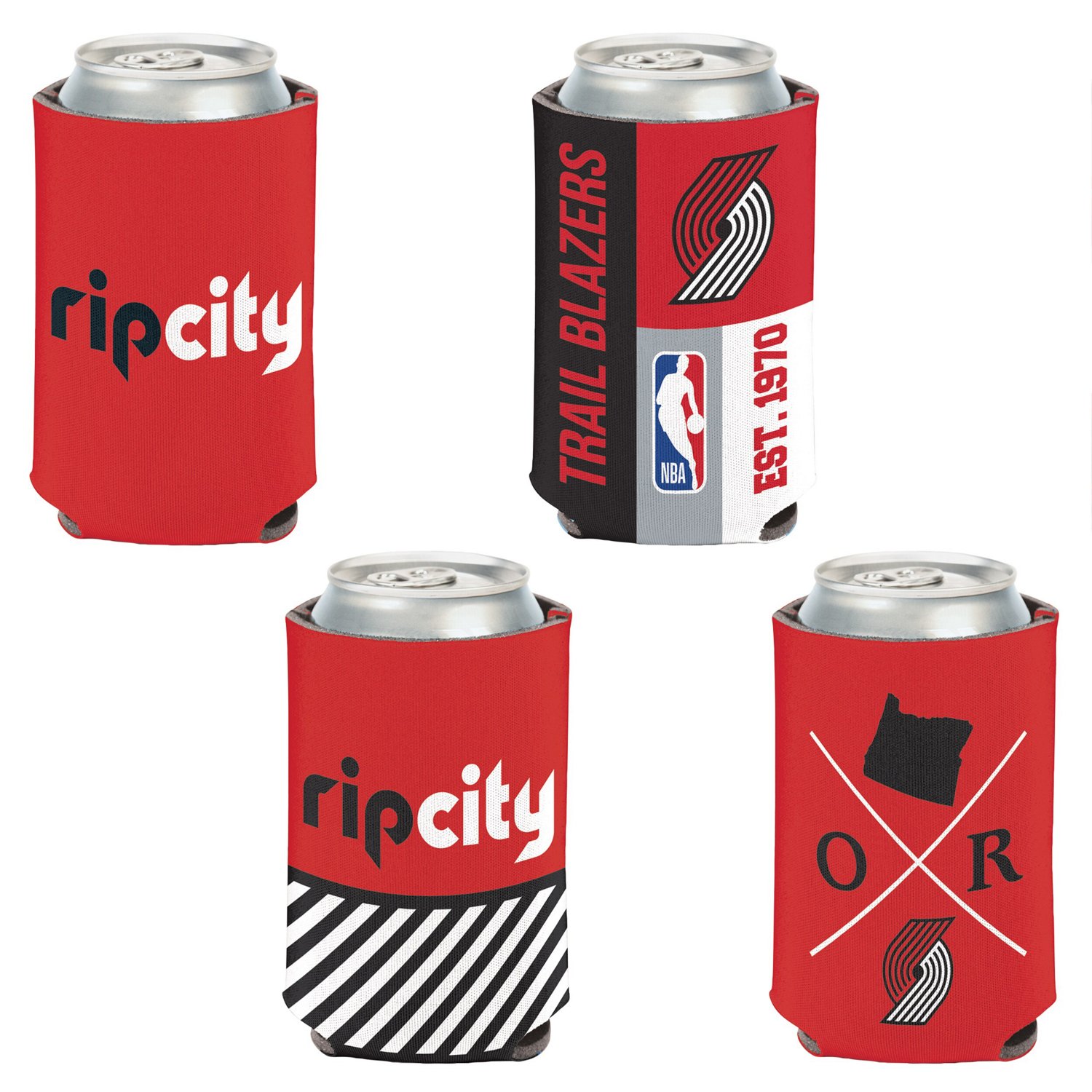 WinCraft Portland Trail Blazers 4-Pack 12oz Can Cooler Set - view number 1