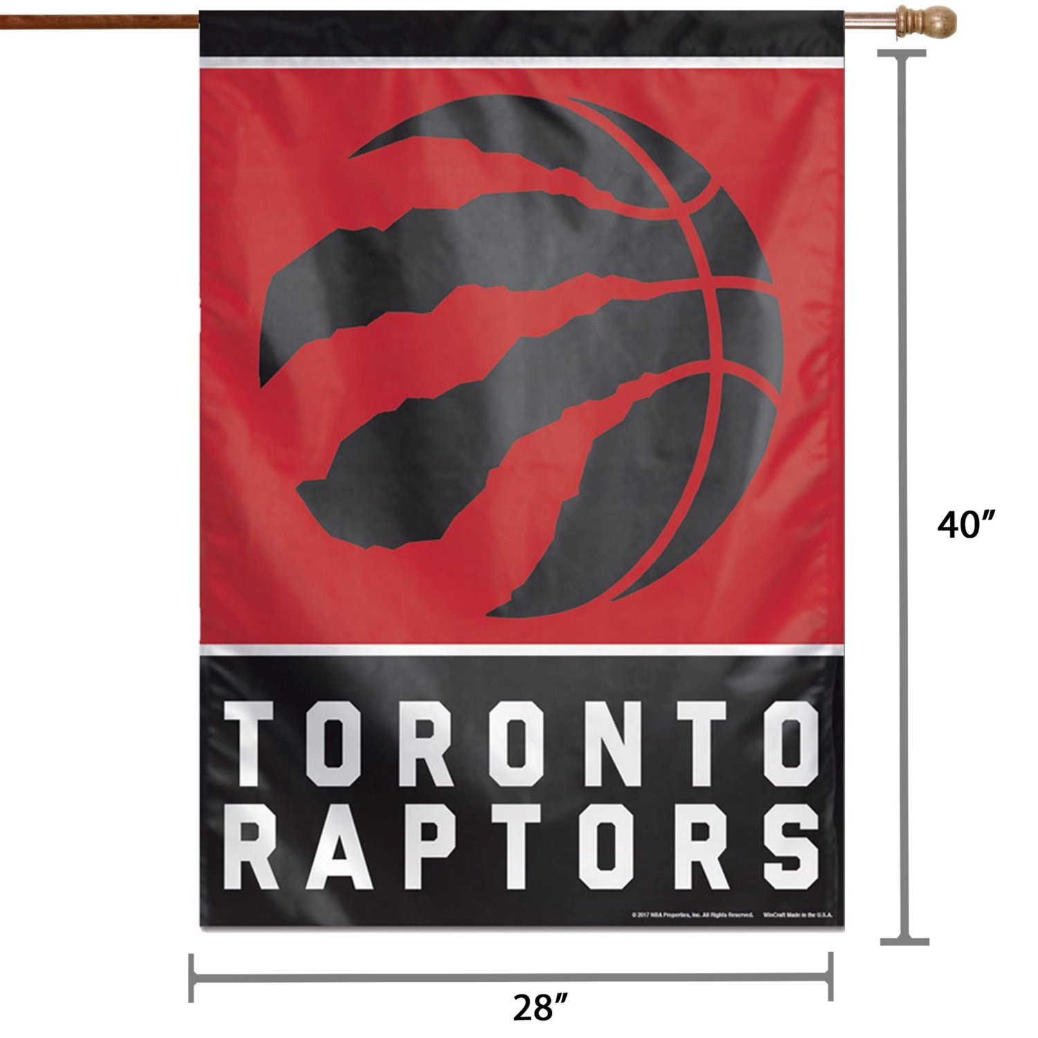 WinCraft Toronto Raptors 28" x 40" Primary Logo Single-Sided Vertical Banner - view number 2