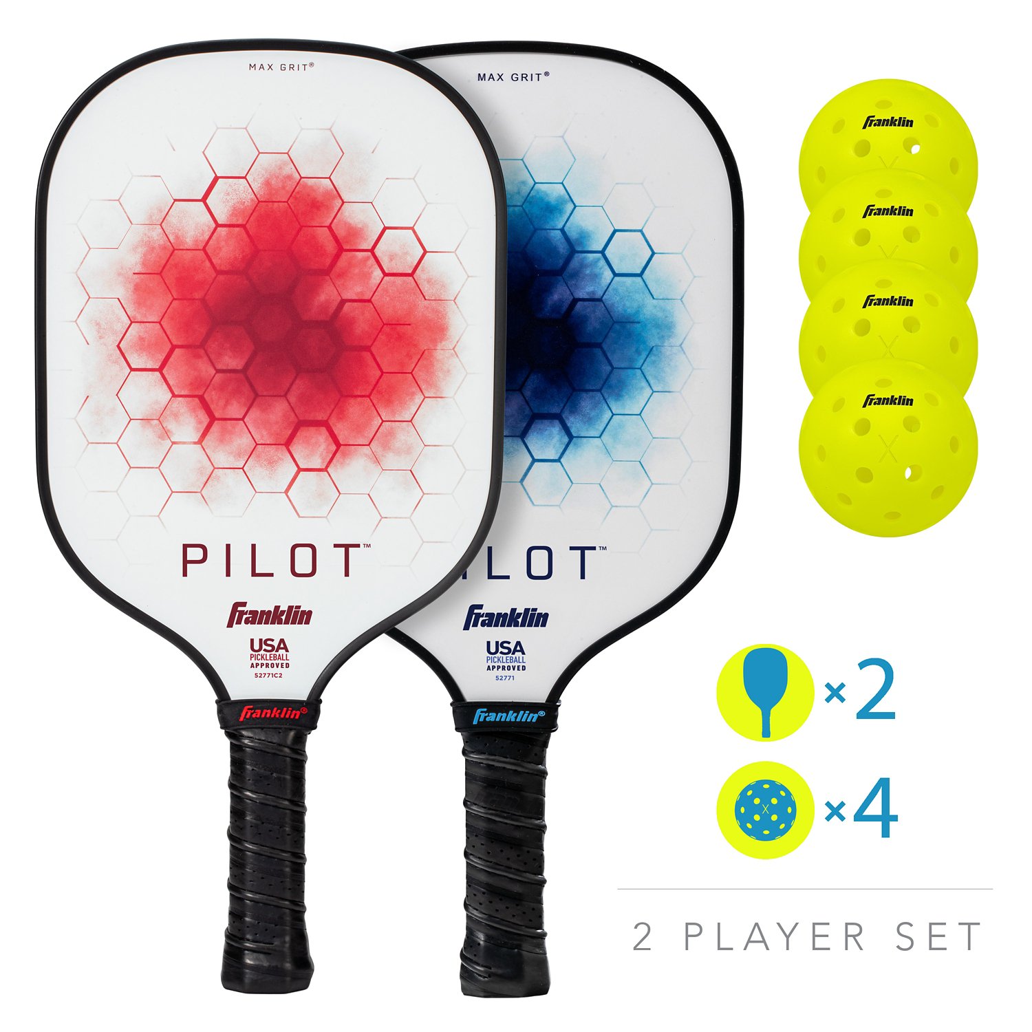 Franklin Sports Pilot Pickleball Paddles Set - view number 2