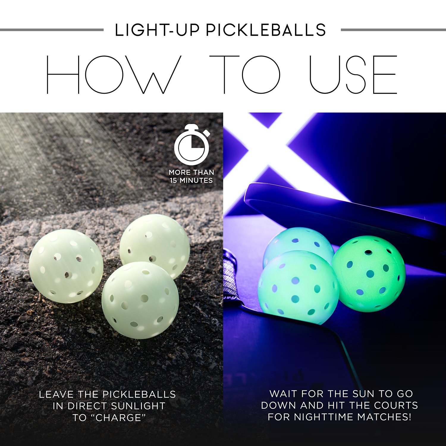 Franklin Sports Glow in the Dark Outdoor Pickleballs 3-Pack - view number 7