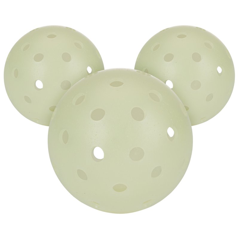 Franklin Sports Glow in the Dark Outdoor Pickleballs 3-Pack White/Bright Green - Pickleball at Academy Sports