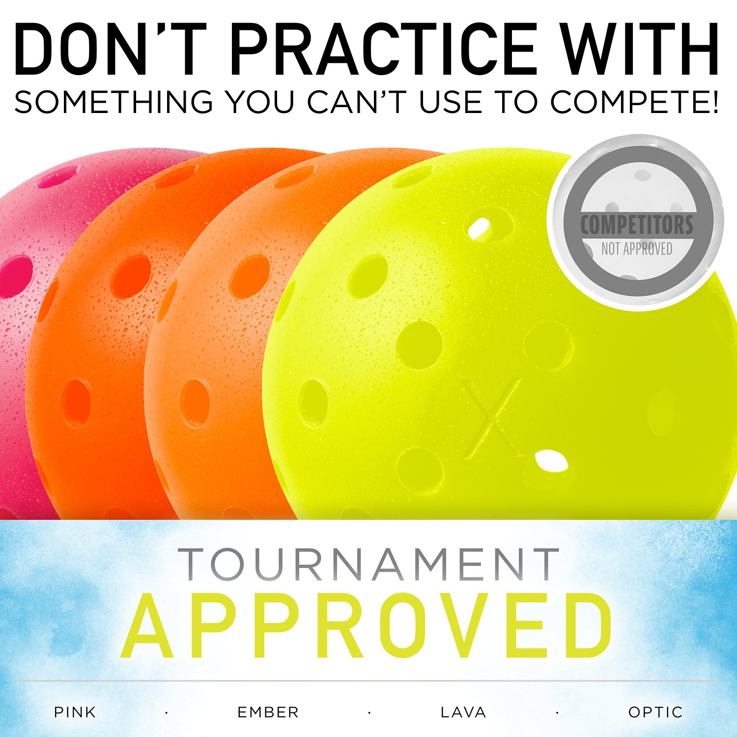 Franklin Sports X-40 Outdoor Pickleballs - 6 Pack - view number 7