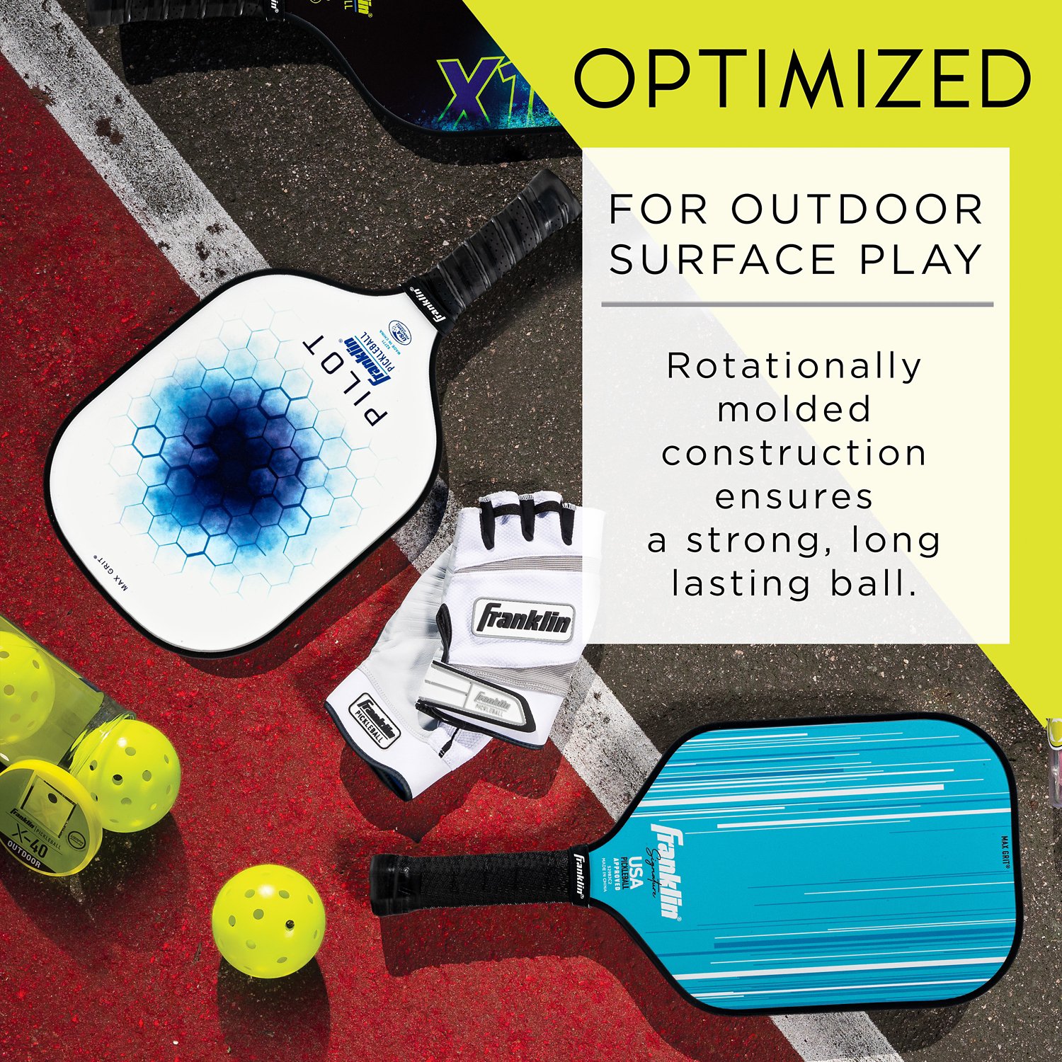 Franklin Sports X-40 Outdoor Pickleballs - 6 Pack - view number 4