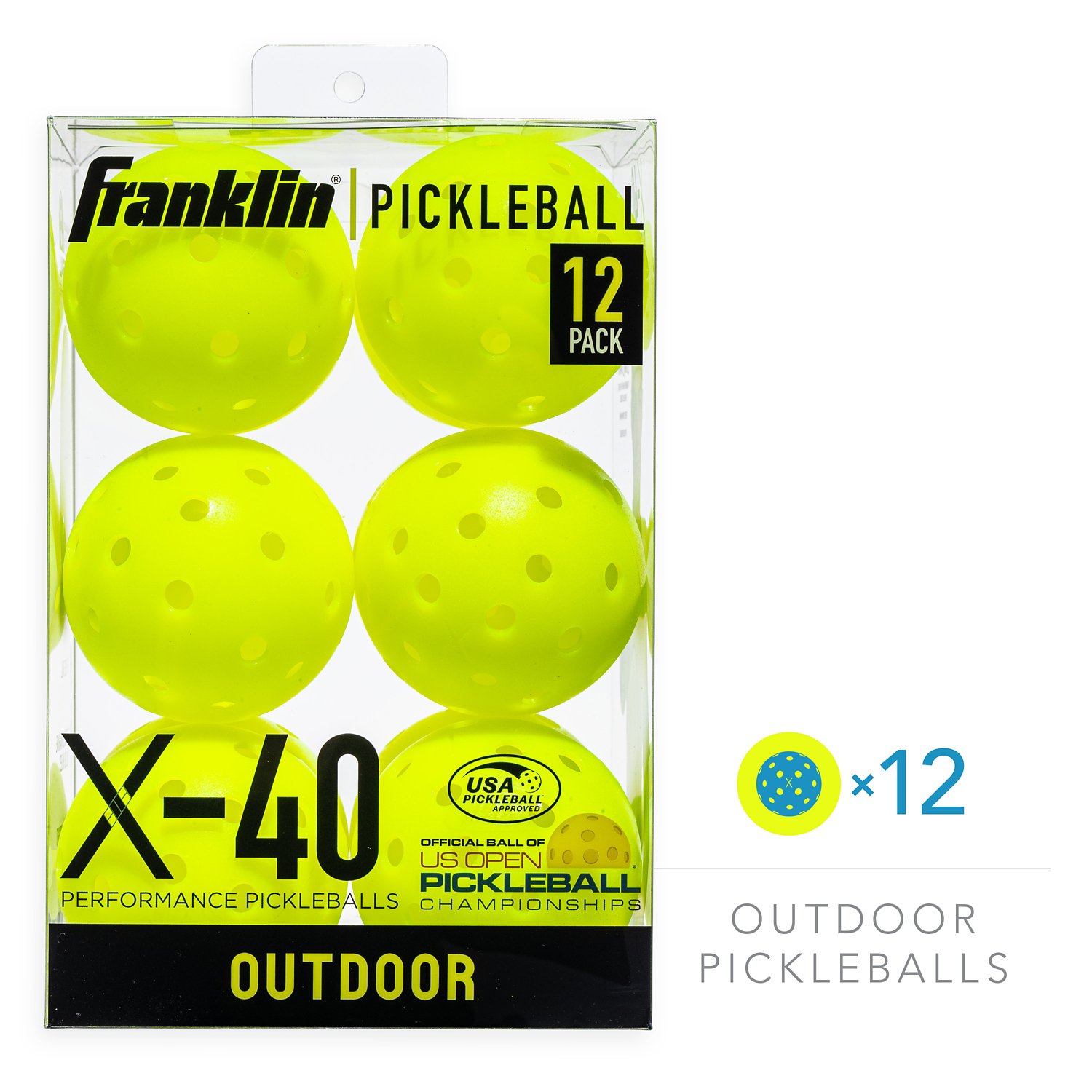 Franklin X-40 Outdoor Pickleballs 12-pack - view number 2