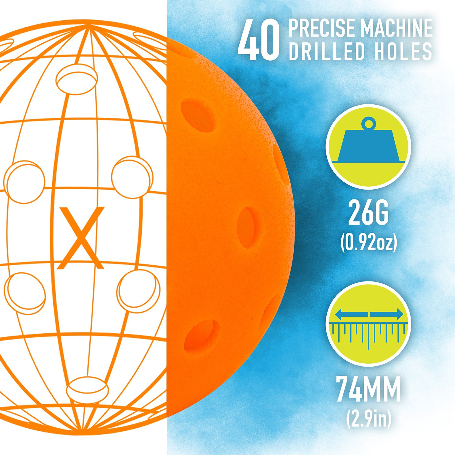Franklin X-40 Performance Outdoor Pickleball Balls                                                                               - view number 4