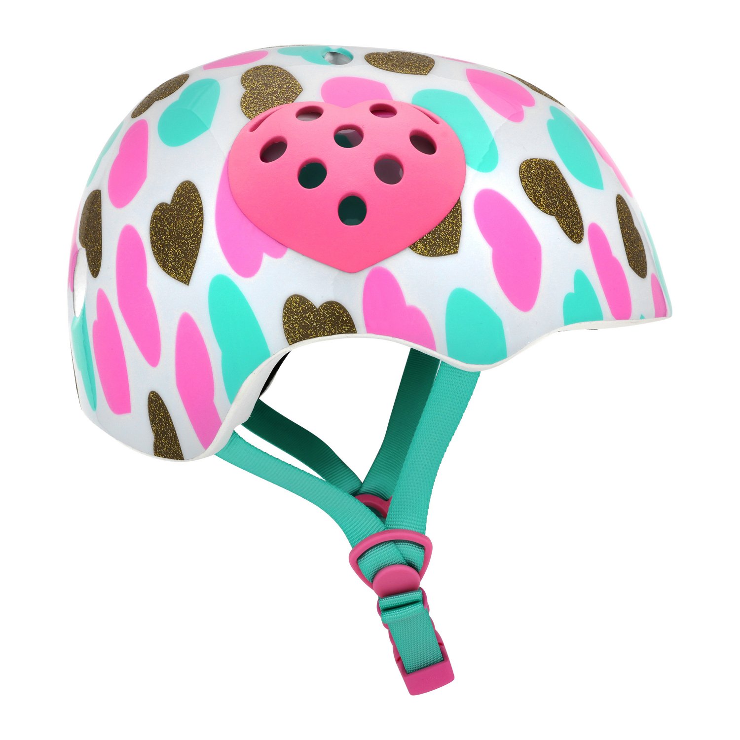 Raskullz Girls’ Pink Heart Charms Helmet