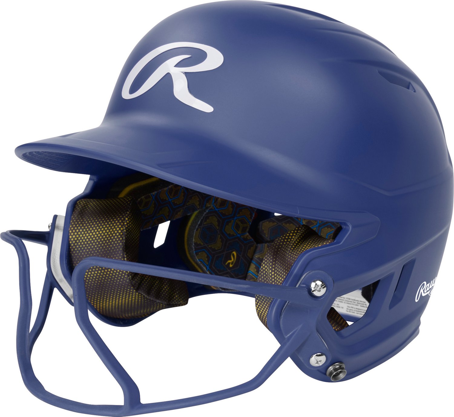 Rawlings Junior Mach Hi-Viz 1-Tone Batting Helmet with Attached Face Guard - view number 3