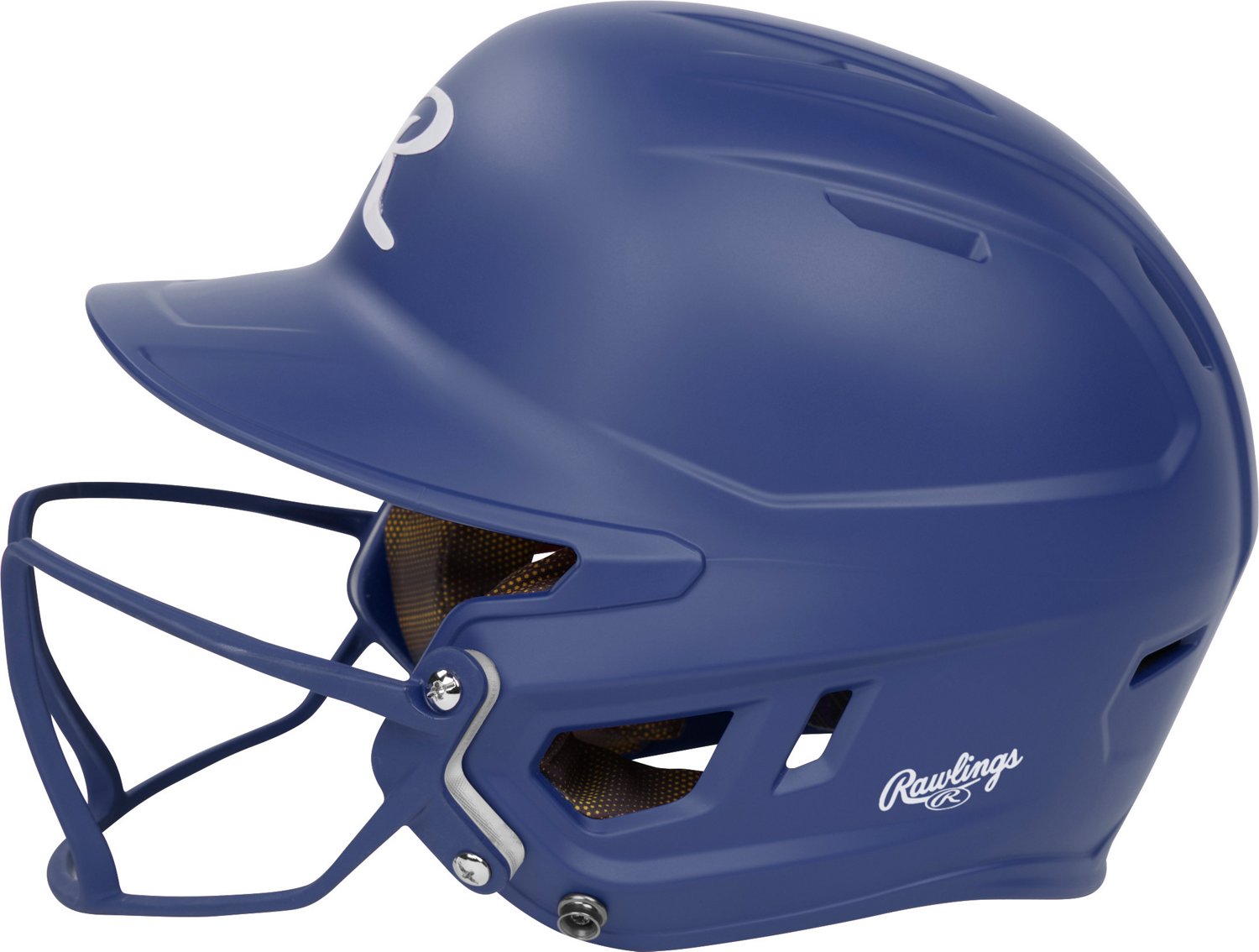 Rawlings Junior Mach Hi-Viz 1-Tone Batting Helmet with Attached Face Guard - view number 6