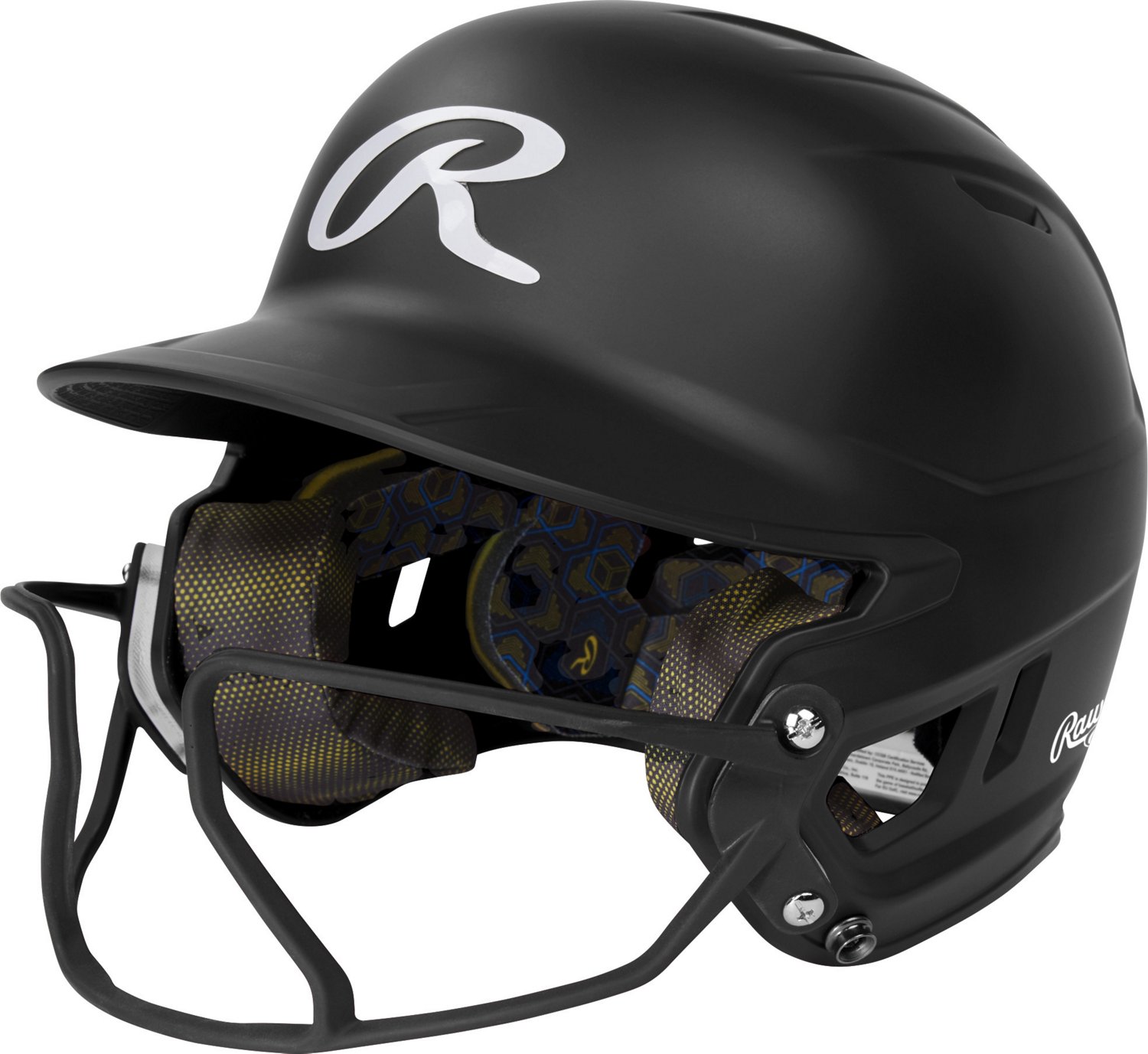 Rawlings Senior Mach Hi-Viz 1-Tone Batting Helmet with Face Guard                                                                - view number 3