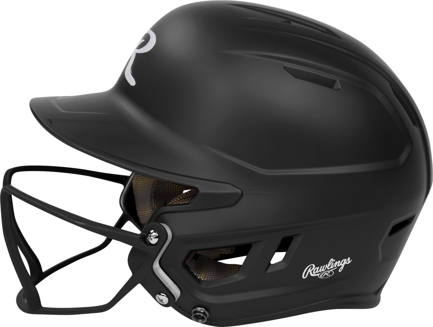Rawlings Senior Mach Hi-Viz 1-Tone Batting Helmet with Face Guard                                                                - view number 6