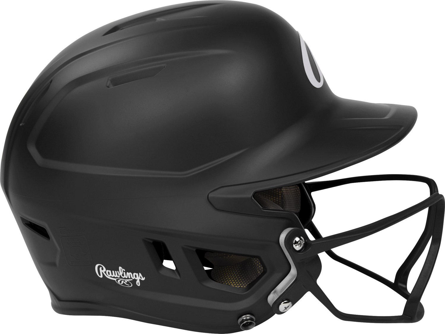 Rawlings Senior Mach Hi-Viz 1-Tone Batting Helmet with Face Guard                                                                - view number 5