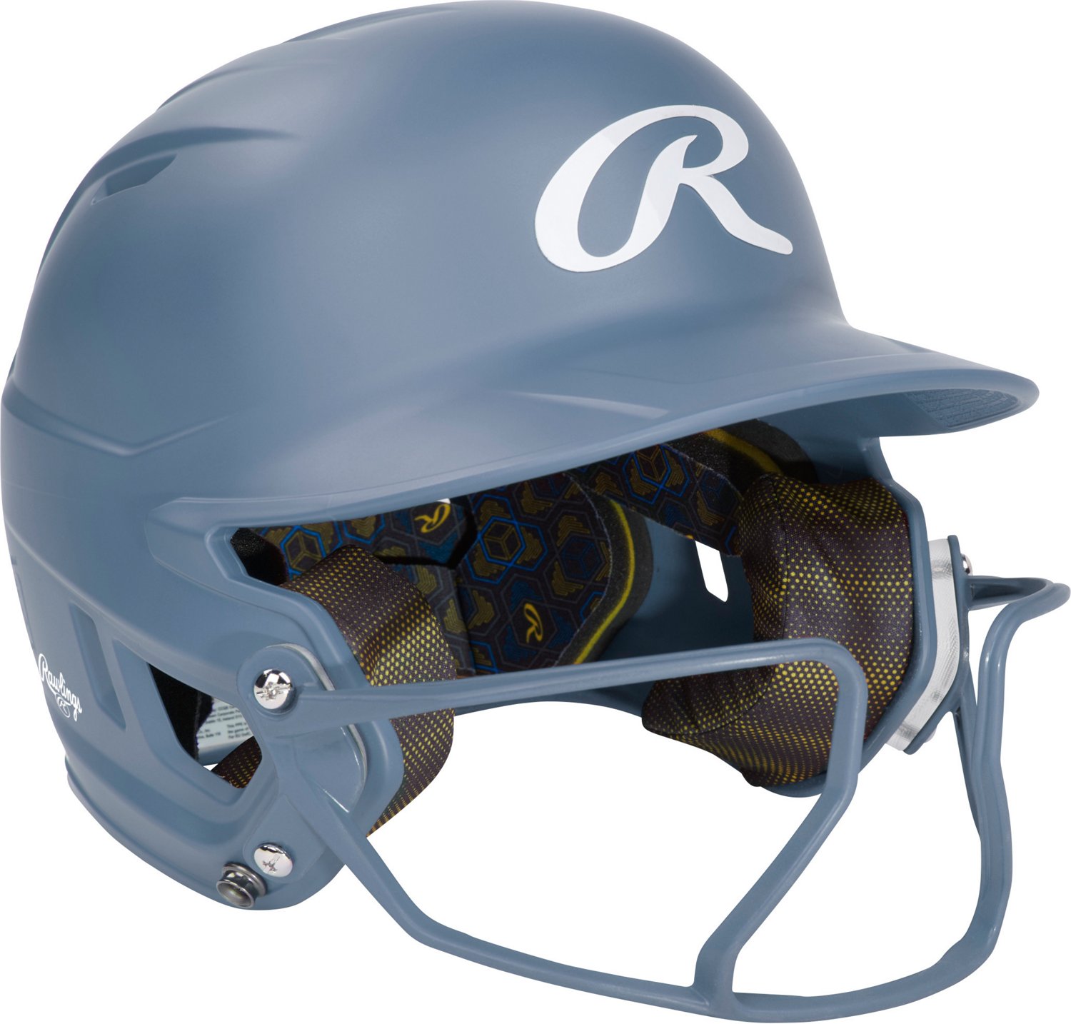 Rawlings Senior Mach Hi-Viz 1-Tone Batting Helmet with Face Guard                                                                - view number 2