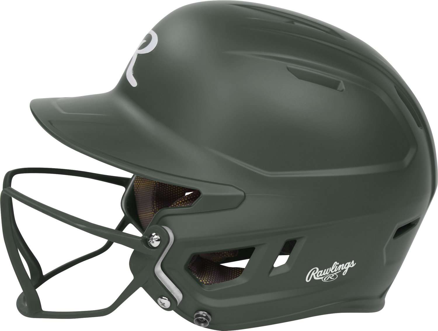 Rawlings Senior Mach Hi-Viz 1-Tone Batting Helmet with Face Guard                                                                - view number 6