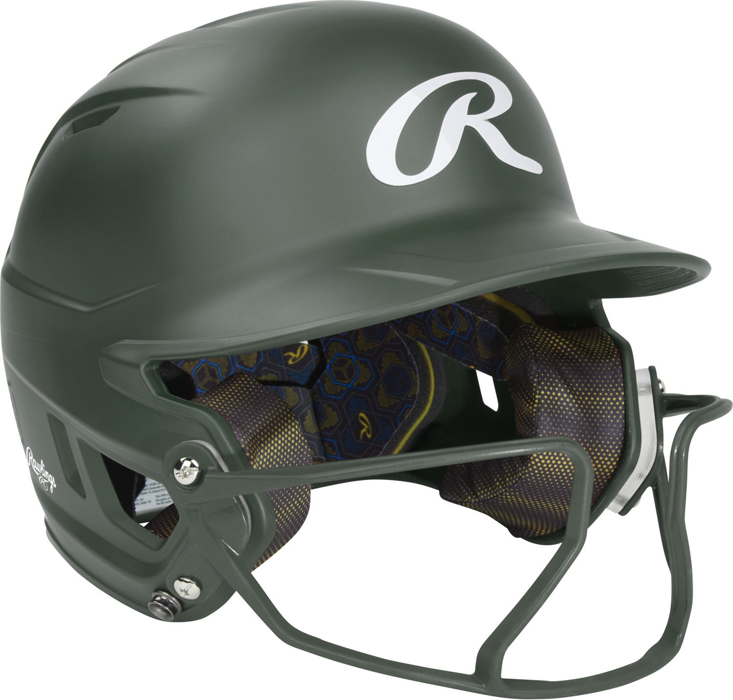 Rawlings Senior Mach Hi-Viz 1-Tone Batting Helmet with Face Guard                                                                - view number 2