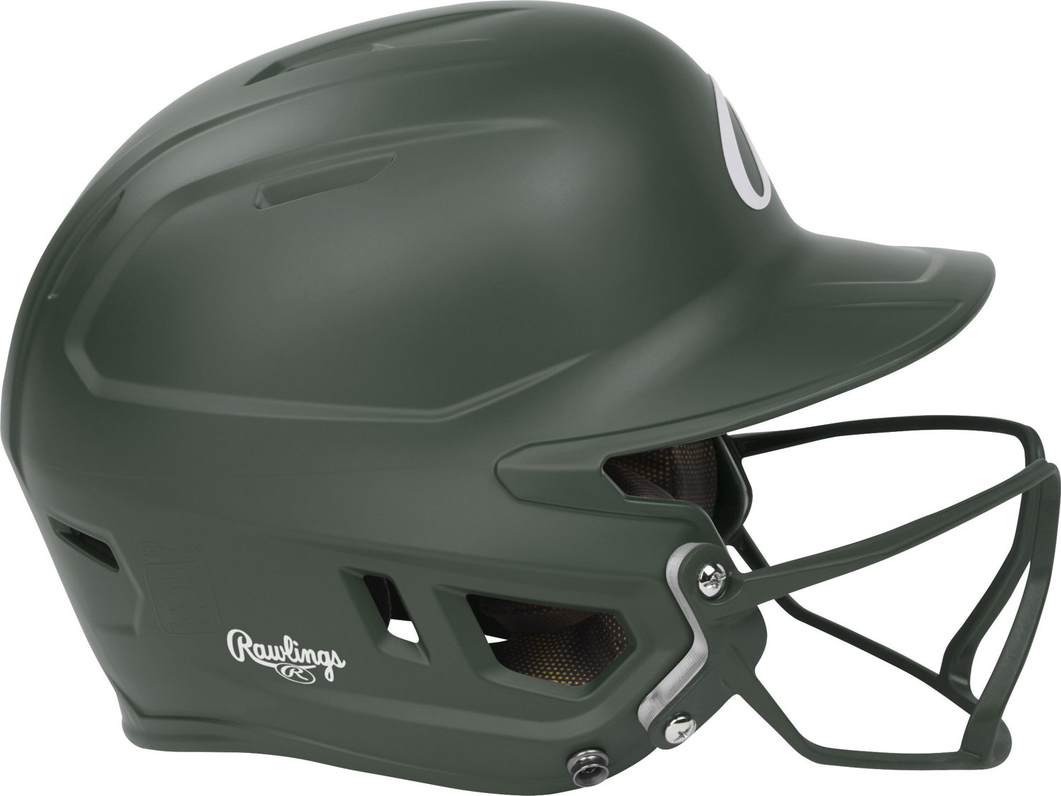 Rawlings Senior Mach Hi-Viz 1-Tone Batting Helmet with Face Guard                                                                - view number 5