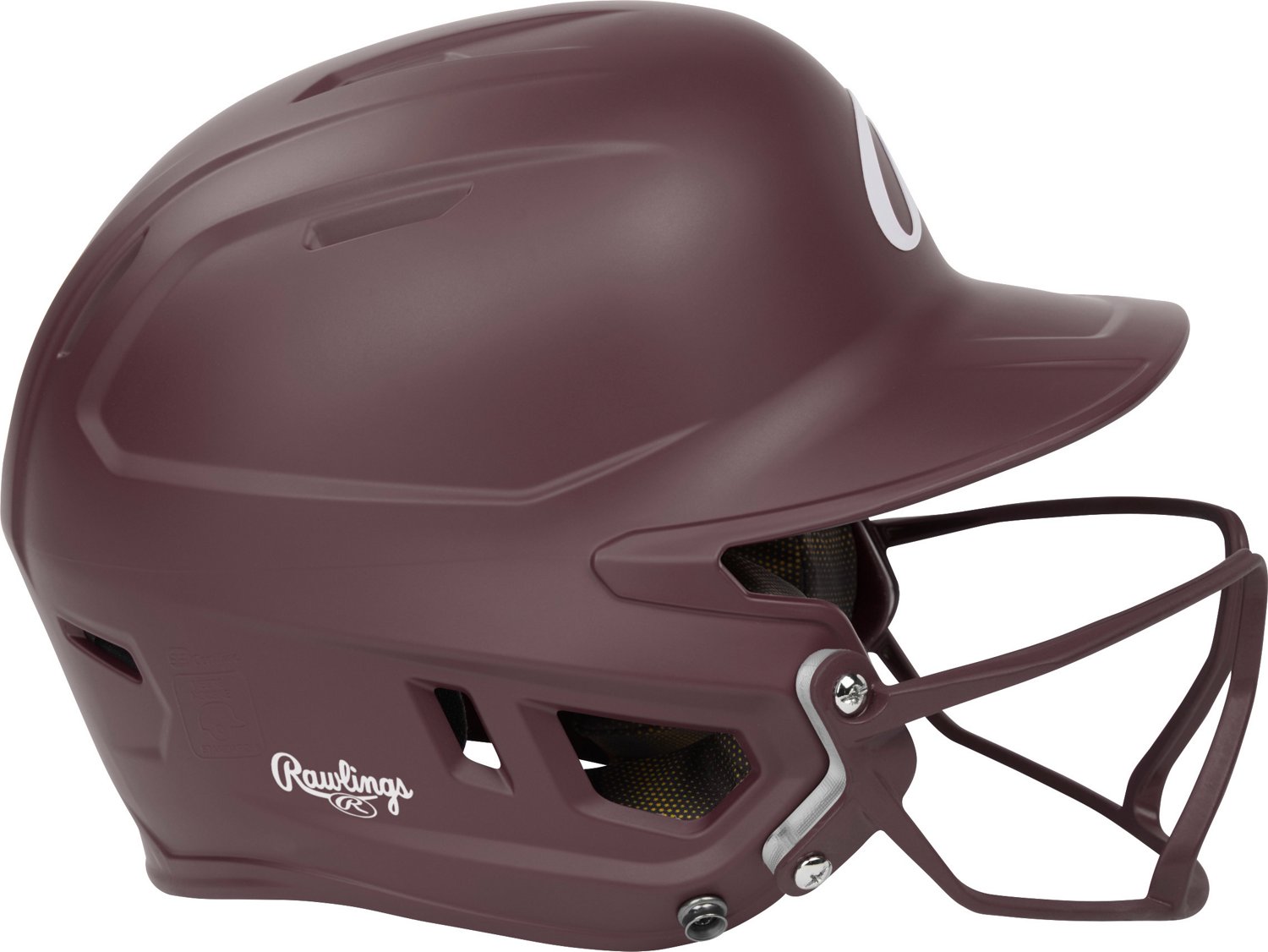 Rawlings Senior Mach Hi-Viz 1-Tone Batting Helmet with Face Guard                                                                - view number 5