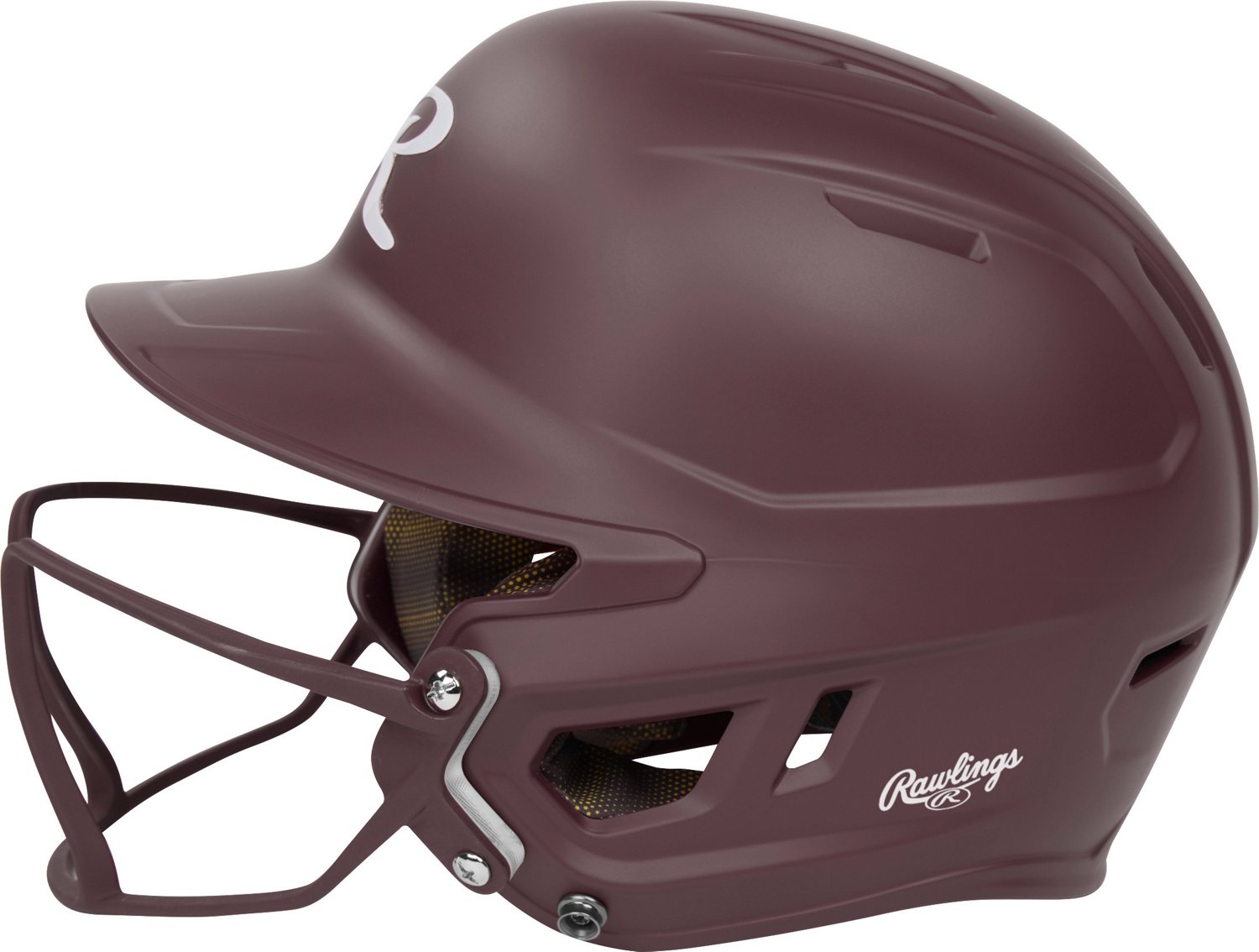 Rawlings Senior Mach Hi-Viz 1-Tone Batting Helmet with Face Guard                                                                - view number 6