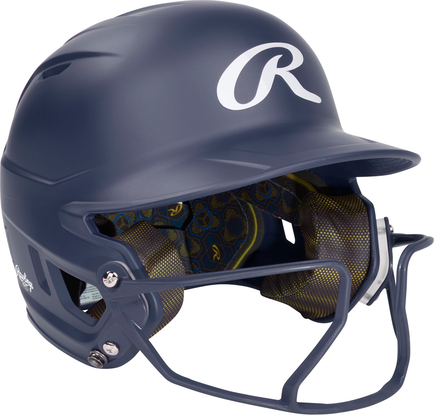 Rawlings Senior Mach Hi-Viz 1-Tone Batting Helmet with Face Guard                                                                - view number 2