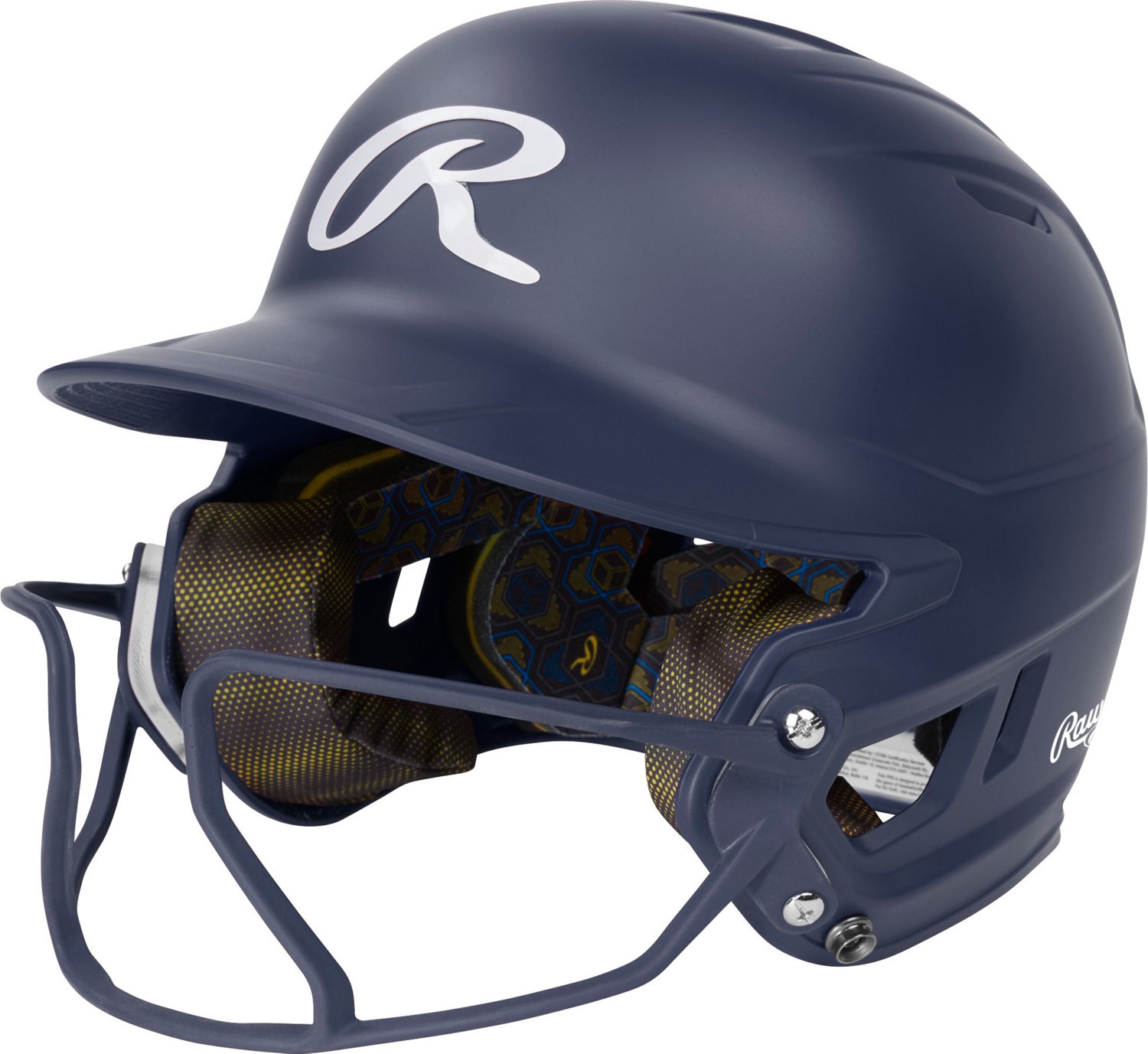 Rawlings Senior Mach Hi-Viz 1-Tone Batting Helmet with Face Guard                                                                - view number 3