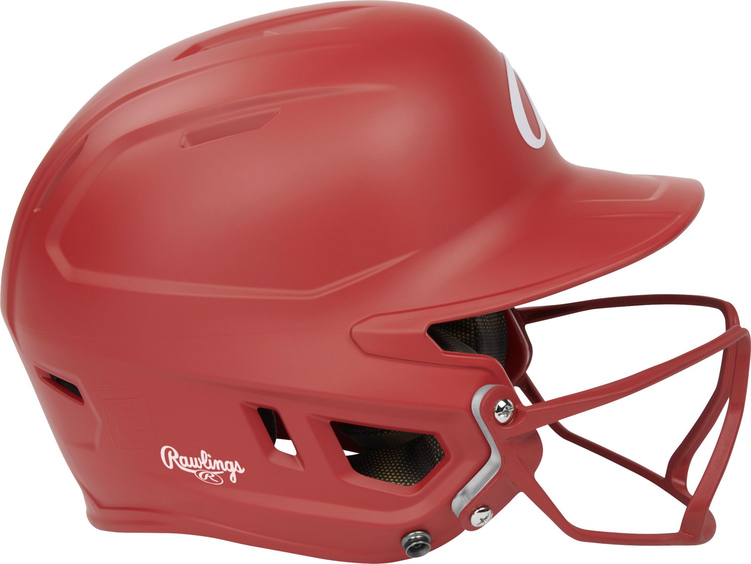Rawlings Senior Mach Hi-Viz 1-Tone Batting Helmet with Face Guard                                                                - view number 5