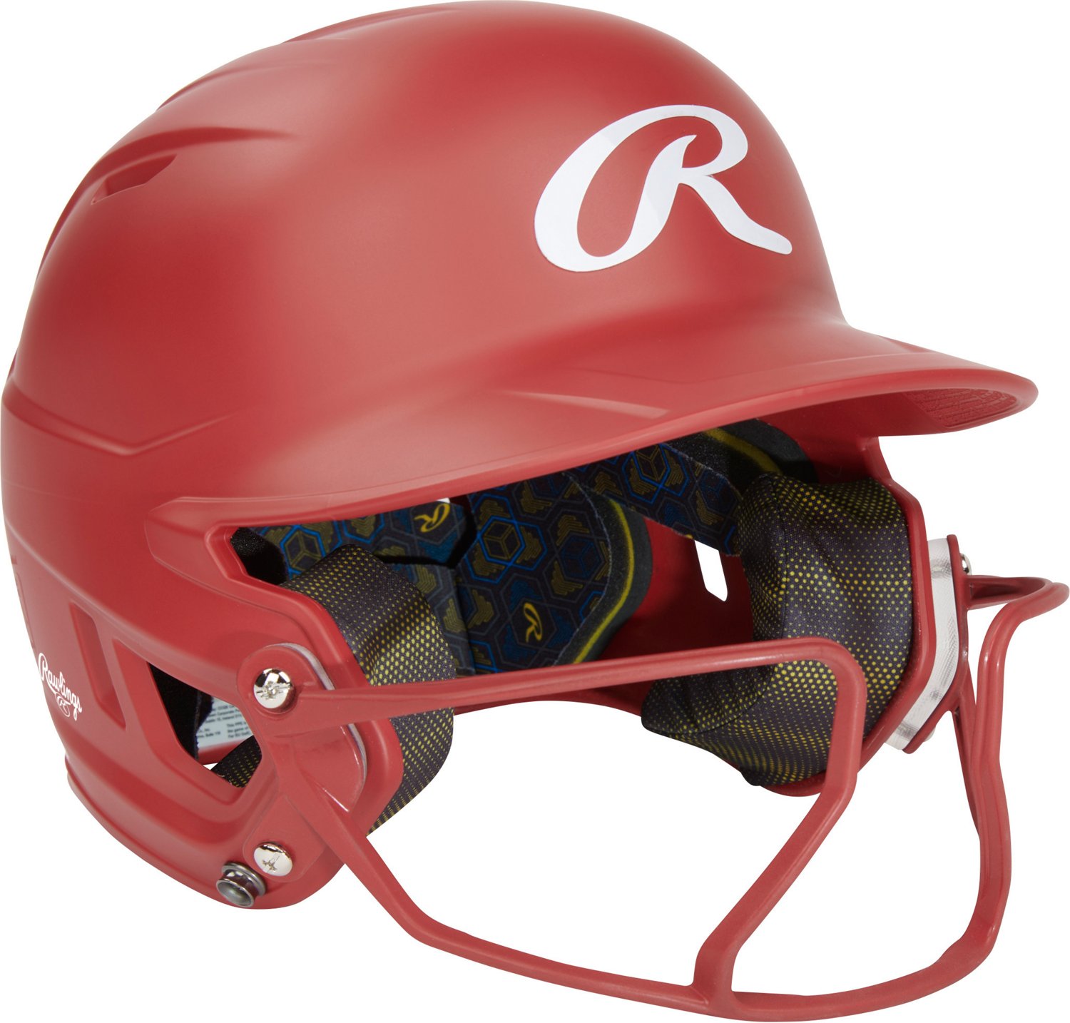 Rawlings Senior Mach Hi-Viz 1-Tone Batting Helmet with Face Guard                                                                - view number 2