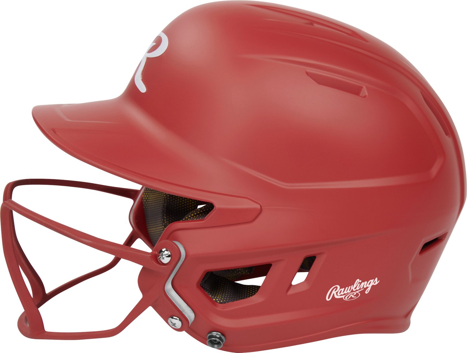 Rawlings Senior Mach Hi-Viz 1-Tone Batting Helmet with Face Guard                                                                - view number 6