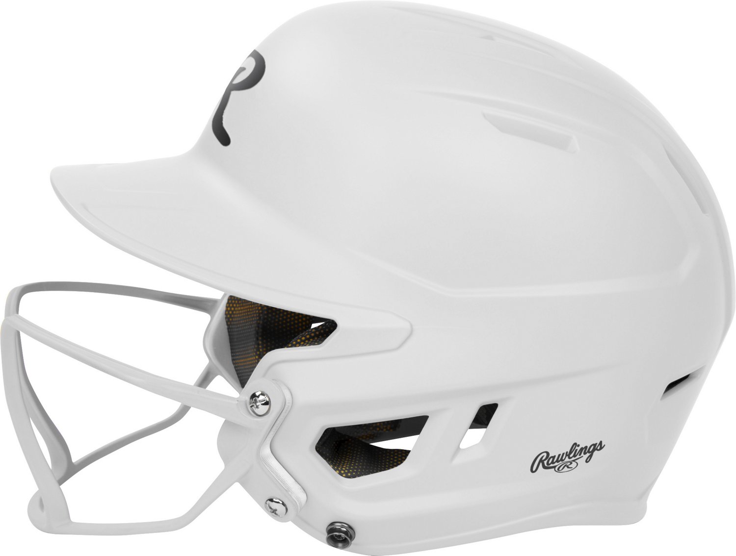 Rawlings Senior Mach Hi-Viz 1-Tone Batting Helmet with Face Guard                                                                - view number 6