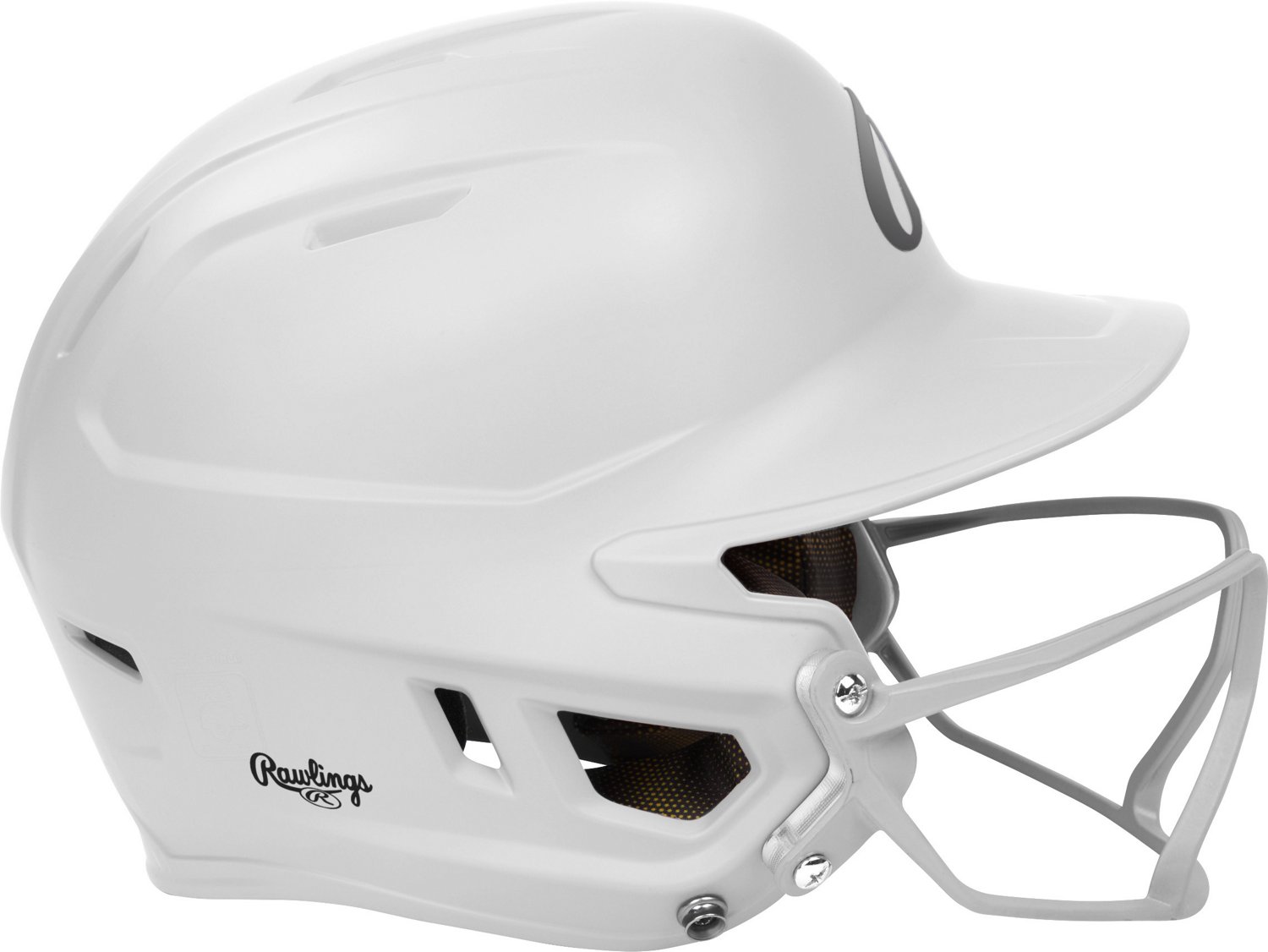 Rawlings Senior Mach Hi-Viz 1-Tone Batting Helmet with Face Guard                                                                - view number 5