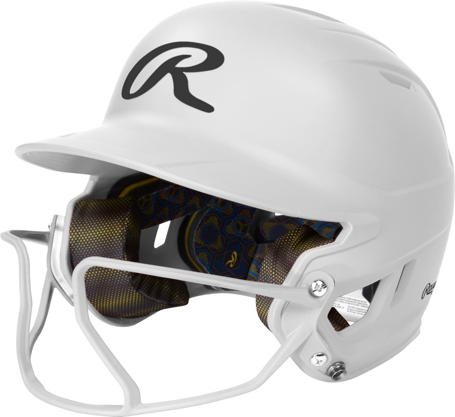 Rawlings Senior Mach Hi-Viz 1-Tone Batting Helmet with Face Guard                                                                - view number 3