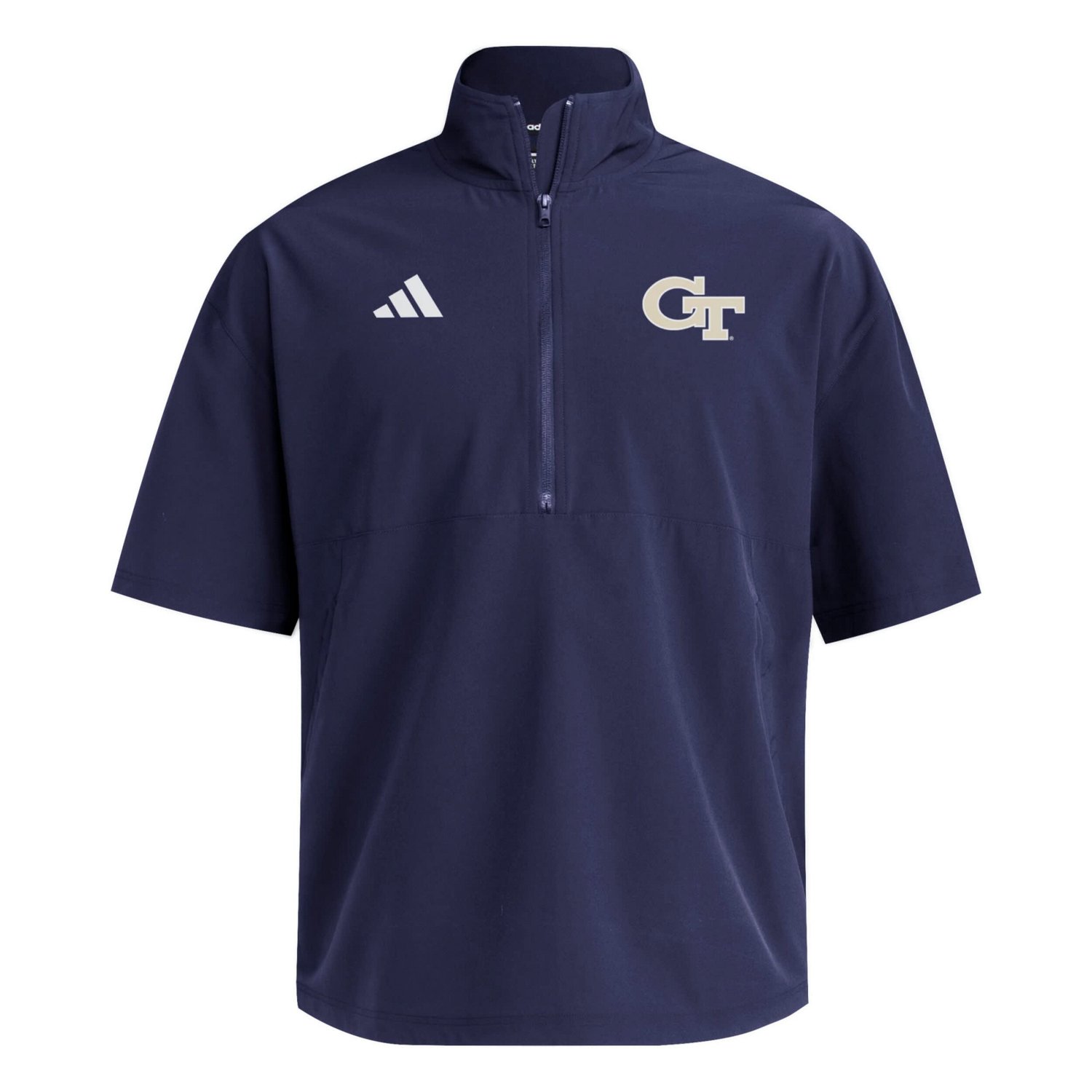 adidas Georgia Tech Yellow Jackets Woven Quarter-Zip Short Sleeve Pullover - view number 2