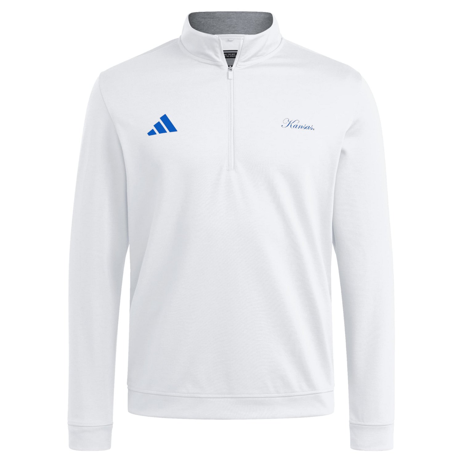 k-c！ adidas Kansas Jayhawks Elevated Quarter-Zip Jacket | Academy
