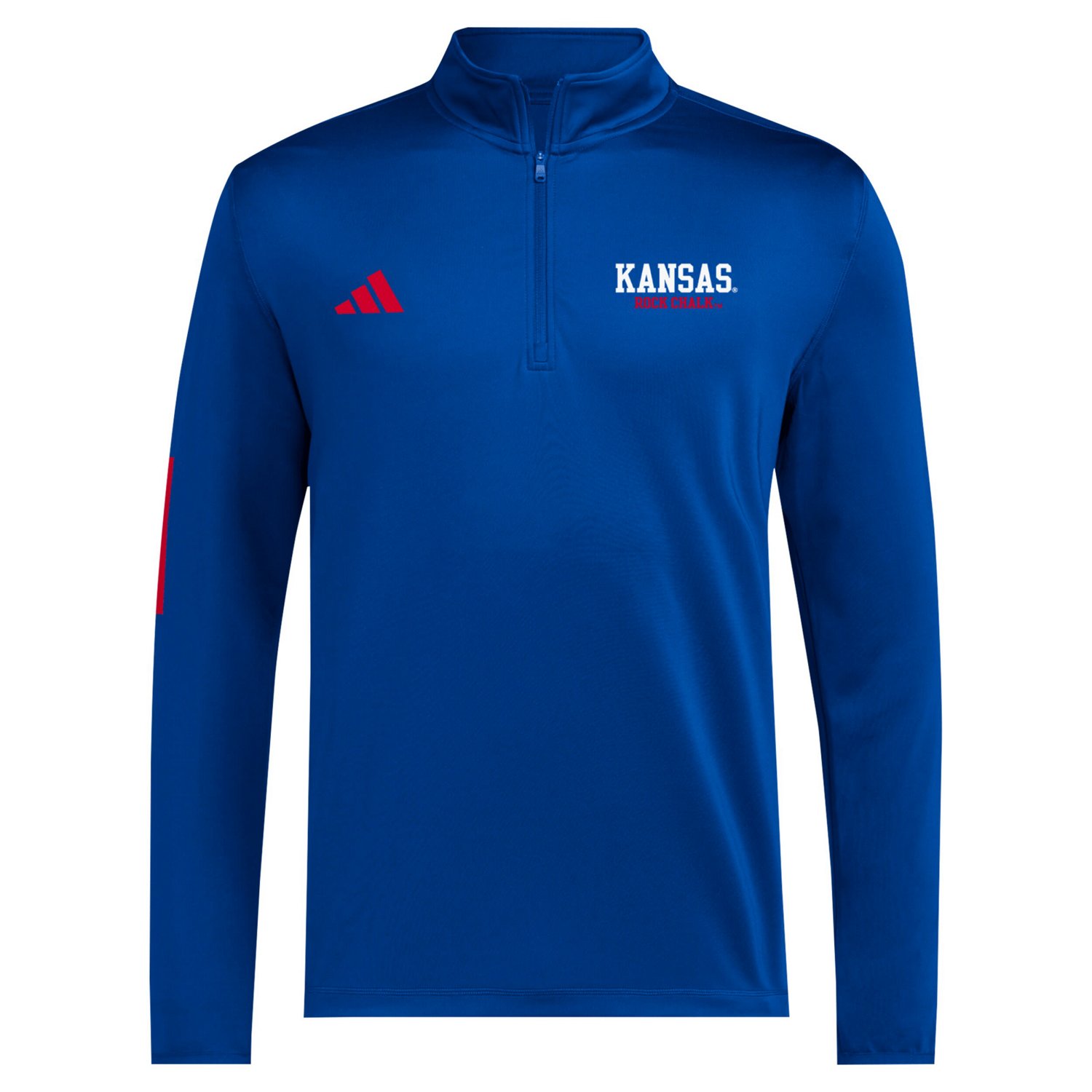 adidas Kansas Jayhawks Half-Zip Pullover Golf Jacket - view number 2
